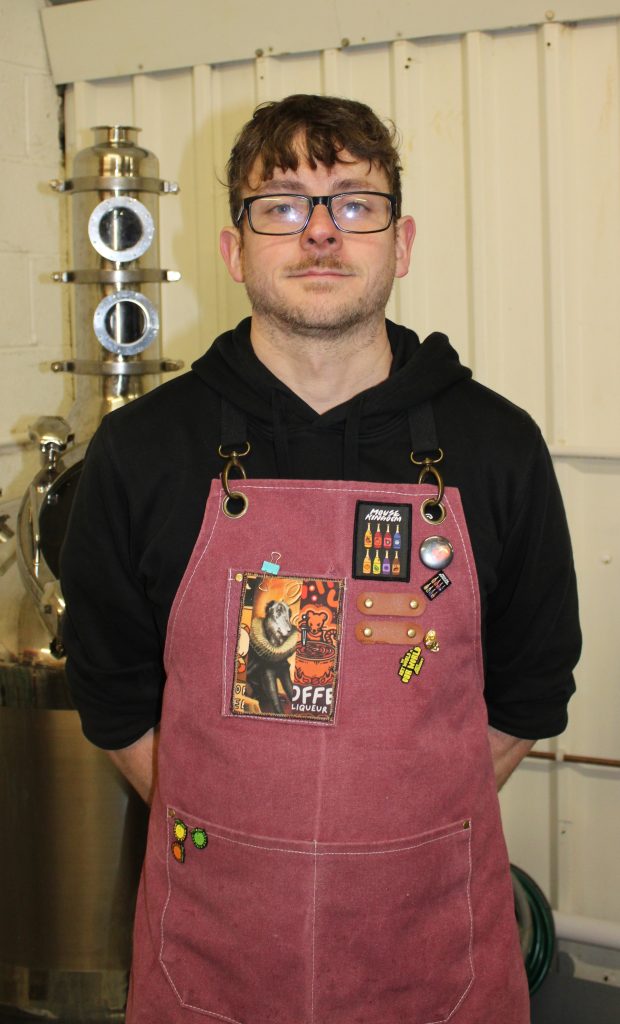 A Liqueur distillery person featuring artwork designed by artists who work in Bars and restaurants in the UK.